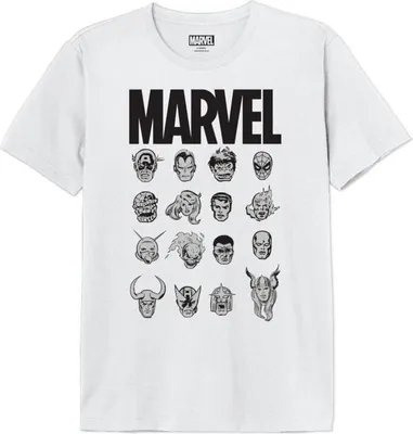 Produktbild von Marvel T-Shirt Herren Marvel Character weiß L