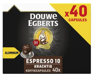Zdjęcie produktu dla Douwe Egberts Espresso Krachtig Koffiecups opakowanie wartościowe 40 sztuk 200g