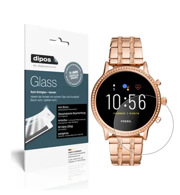Produktbild von 1x Schutzfolie für Fossil Julianna HR (5. Gen.) matt - Anti-Shock 9H Folie dipos Glass Kunststoffglas
