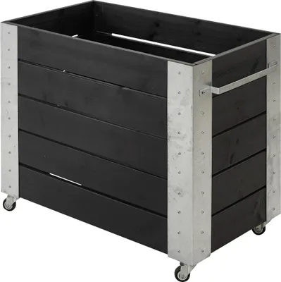 Produktbild von Plus Blumenkasten Cubic 87 x 50 x 70 cm schwarz mit Räder