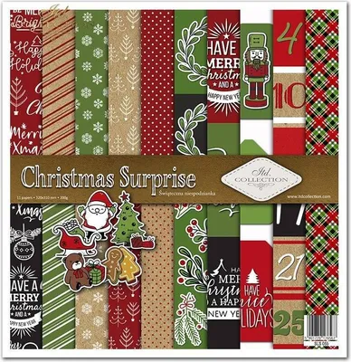 Produktbild von Scrapbooking-Papier Set 30×30 cm – SLS-055 Christmas Surprise – ITD Collection
