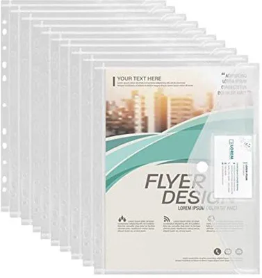 Produktbild von 30 Wasserfeste Dokumententaschen A4 mit Lochrand, Klipschließe und Etikettfeld, 30 Stück