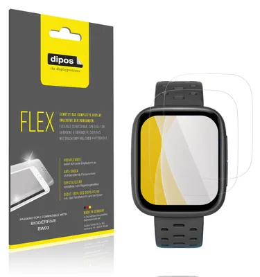 Immagine prodotto di 2x Pellicola protettiva per BIGGERFIVE BW03, rivestimento al 100%, Protezione dipos Flex