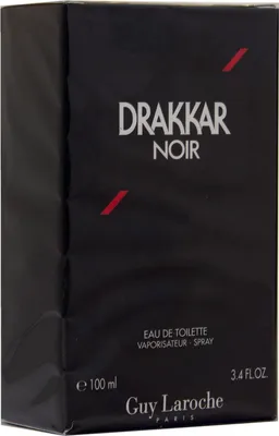 A black box of Drakkar Noir perfume by Guy Laroche.