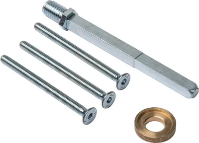 Produktbild von Montageset Rollen-Wechselstift verzinkt 8/10mm Schutzbeschlagbefestigung Knopf/Drücker 74-79mm
