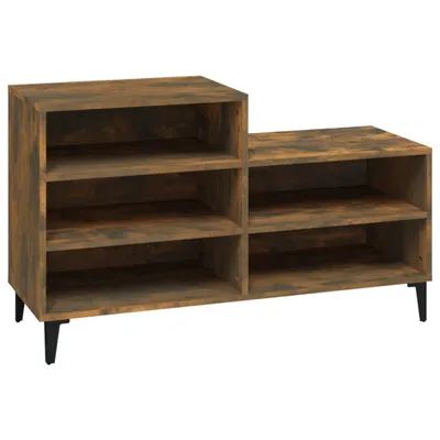 Zdjęcie produktu dla vidaXL Stojak na buty dąb wędzony 102x36x60 cm materiał drewnopochodny