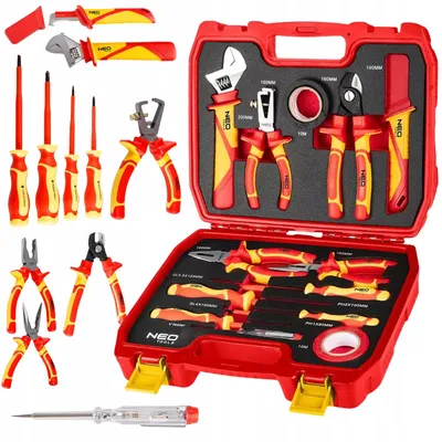 Produktbild von Neo Tools 13-tlg. Elektriker-Set-isolierte Zangen, Schraubendreher