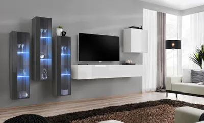 Obrázek produktu pro Nábytek do obývacího pokoje skříňový set design obývací pokoj příborník nástěnná police nástěnná vitrína