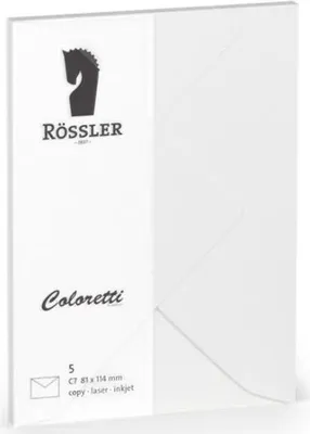 Produktbild von Coloretti Briefumschläge 5 Stück C7 weiß