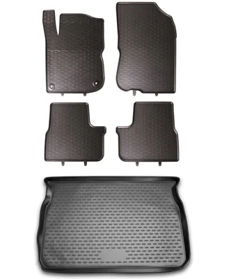 Produktbild von Gummi Kofferraumwanne + Fußmatten Set für Peugeot 208, Bj. 4/2012- 2019
