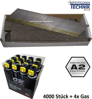 Produktbild von Stauchkopfnägel 32mm rostfrei Nägel DA 34° Gas für Nagler Tjep AB-15/64 Senco GT65i-DA BR-06