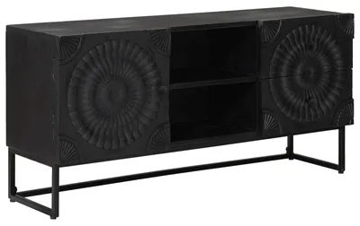 Obrázek produktu pro vidaXL Skříňka pod televizi se zásuvkami a policí, černá, 105 x 30 x 54 cm