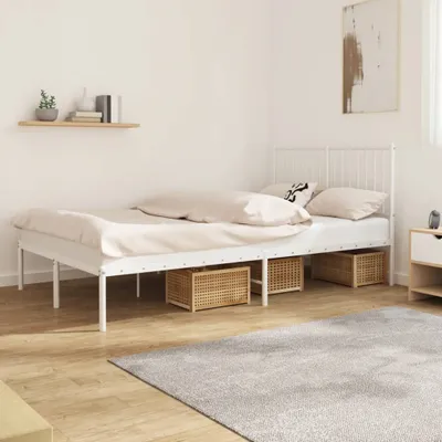 Produktbild von Möbel Bettgestell mit Kopfteil Metall Weiß 120x200 cm - Klassische Betten 350929