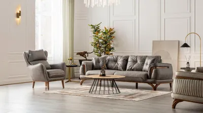 Produktbild von Sofa-Landschaft Gemütliche Couchgarnitur Sofa Couch 3+1 Entspannungssofa