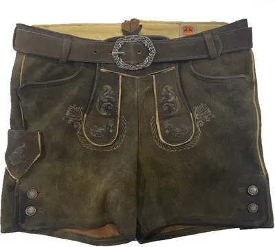 Produktbild von MADDOX Kurze Mädchen Lederhose "Fichtelsee" mit Gürtel | Ziller Antik Größe: 164