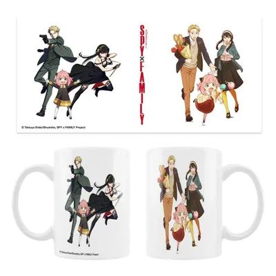 Imagen del producto de Taza de cerámica "Spy x Family" de Sakami, diseño "Compras y Asesinatos"