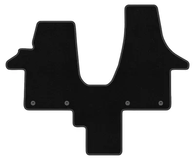Image de Tapis conducteur en moquette pour VW Transporter T5 2003-2015 (Caravelle 2os) – 1 pièce, noir, sur mesure – Wielganizator BASIC