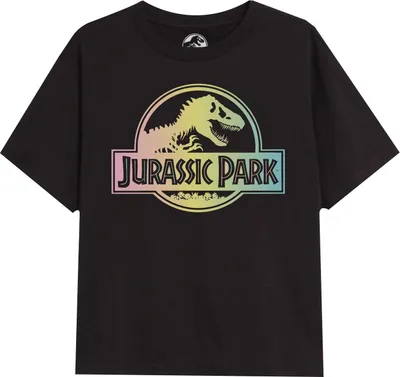 Immagine prodotto di Jurassic Park - Maglietta Logo per ragazze TV1918 (158) (Nero)