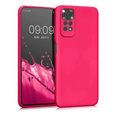 Produktbild von kwmobile Handyhülle kompatibel mit Xiaomi Redmi Note 11 / Note 11S Hülle - weiche Silikon Case metallisch schimmernd in Metallic Pink