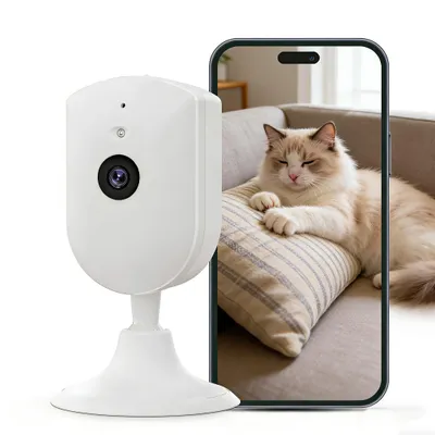 Produktbild von Überwachungskamera Innen Kompakte, smarte Plug-in-Sicherheitskamera für innen, 1080p-HD (Weiß)