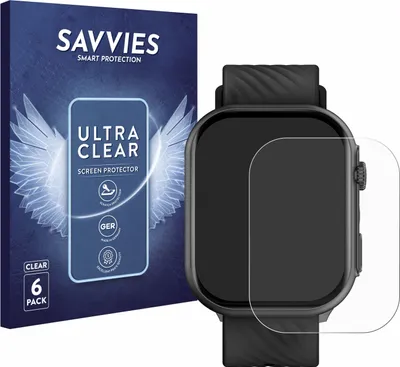 Produktbild von 6x Für Yuede Smartwatch 2" Schutzfolie Savvies Displayschutz Display Schutz Folie Klar Transparent