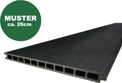 Produktbild von Muster WPC Coex Zaun / Steckzaun, 20 x 283 mm anthrazit