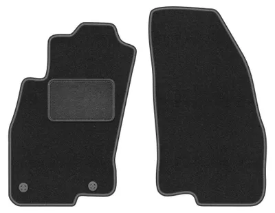 Image de Tapis avant en moquette pour Fiat Punto EVO 1998-2012 (à hayon) – 2 pièces, gris graphite, sur mesure – Wielganizator LUX