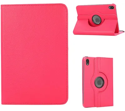 Produktbild von Für Apple iPad Mini 2024 8.3 " / Mini 6 2021 360 Rotation Kunstleder Hülle Pink