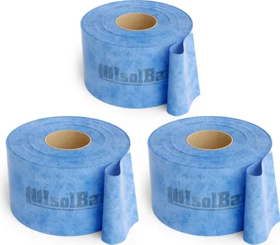 Produktbild von Isolbau Dichtband P3 Blau - 150 m Abdichtband Wasserdichtes Dichtungsband für Sanitär, Dusche, Bad und Fliesen, Balkon und Terrasse, Abdichtung für Innen- & Außenbereich - 120 mm