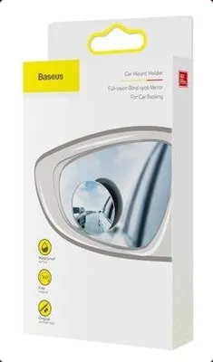 Produktbild von Baseus Full view blind spot, Spiegel, Rückspiegel, Schwarz, Selbstklebend, Schwarz, 49 mm