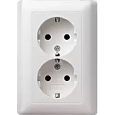 Obrázek produktu pro GIRA Steckdose 2f rws glz Standard 55 UP IP20 VP