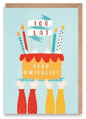 Immagine prodotto di Biglietto di auguri per i 100 anni, o anche i 200, ecologico - Cardie