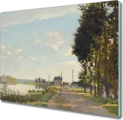 Produktbild von Coloray Schneidebrett Herdabdeckplatte 60x52 cm Kochplattenabdeckung Küchenbrett Hackbrett - Promenade in Argenteuil Monet