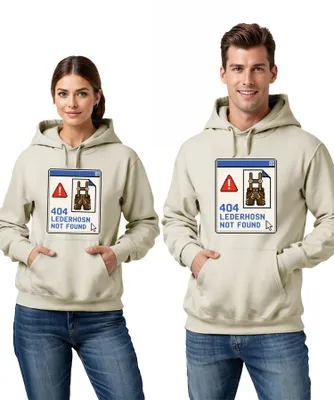 Produktbild von 404 Lederhosn Not Found Lustig Lederhose Hoodie Kapuzenpullover, Natur, XL