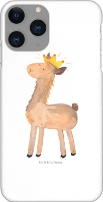 Produktbild von Mr. & Mrs. Panda Iphone 11 Pro Handyhülle Lama König - Weiß - Geschenk, Premium Kunststoff, Handy Case, Freundin, Papa, Abitur, Abi, Mama