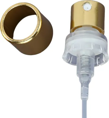 Produktbild von INF Sprühdüse für Parfümflaschen 02-15 Halsgröße Plastikkappe mit Innenabdeckung Gold