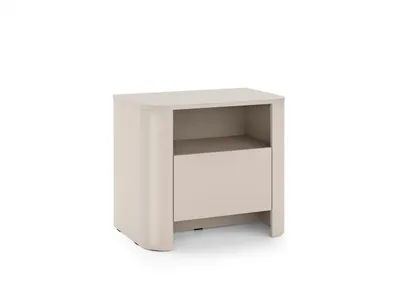 Produktbild von BETTSO Stilvoller Nachttisch FARI aus Kaschmir mit Schublade im modernen Stil für das Schlafzimmer