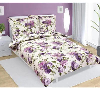 Obrázek produktu pro Bavlněné povlečení - 140x220 cm. 70x90 - fialová