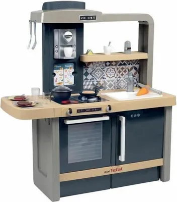 Immagine prodotto di Cucina Smoby Tefal Evo - cucina per bambini con piano di lavoro regolabile in altezza, forno, frigorifero e altro, per bambini a partire dai 3 anni di età