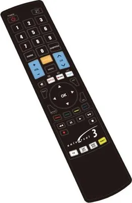 Immagine prodotto di G.B.S. Elettronica Universal 3 Elegant telecomando IR Wireless DTT, DVD/Blu-ray, SAT, TV, VCR Pulsanti