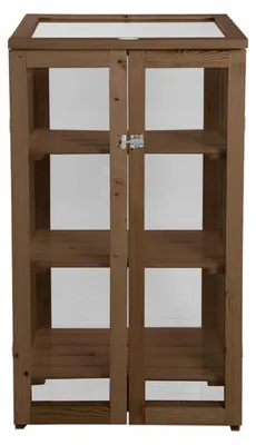 Image de Mini serre en bois L - L 54 x l 69,4 x H 125,2 cm - Marron