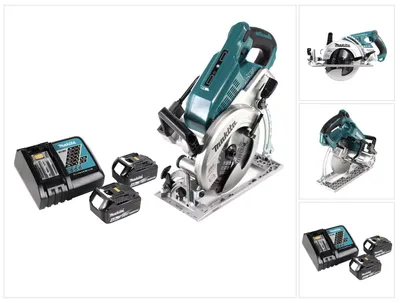 Produktbild von Makita DRS 780 RM Akku Handkreissäge 36V ( 2x18V ) 185 mm Brushless + 2x Akku 4,0Ah + Ladegerät