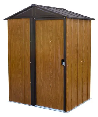 Produktbild von Spacemaker Metall Gerätehaus Woodlake 54 Braun 122x151x198 cm