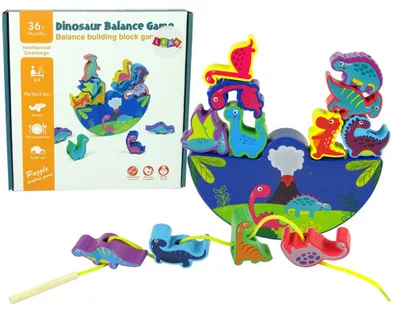 Obrázek produktu pro Dřevěné kostky puzzle Dinosauři