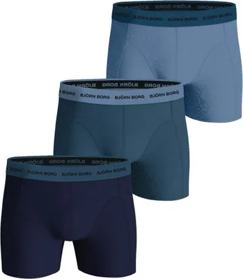 Produktbild von Björn Borg - Herren - 3er-Pack Boxershorts Aus Baumwoll-Stretch - Blau/Marine - Gr. L