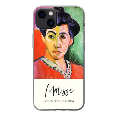 Produktbild von MuchoWow® Handyhülle Schutzhülle Hülle für iPhone 13 Matisse - Grüner Streifen (1905) - Alte Meister Silikon Softcase Handy Hülle - Karteninhaber