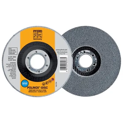Obrázok produktu pre PFERD DISC PNER-MH 125-22,2 SiC F, Oceľ, neželezitý kov, Bronzová, Nerezová oceľ, Plast, Hliník, Meď, PFERD, 2,22 cm, 12,5 cm, 10000 ot/min, 5 kusov