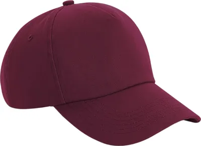Produktbild von Beechfield Baseballkappe mit 5 Paneelen PC3606 (Einheitsgröße) (Burgunder)