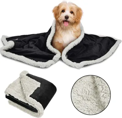 Produktbild von Haustierdecke Fleece, doppellagig, 114 x 76 cm, waschbar, für kleine Hunde und Katzen