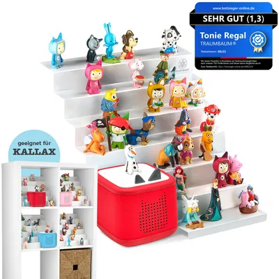 Produktbild von TRAUMBAUM® Tonie Regal als Einsatz für IKEA KALLAX | Tonie Box Aussparung LINKS